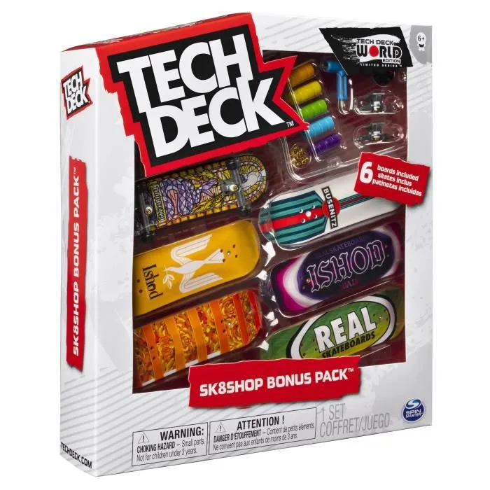 Pack Finger Skate - Tech Deck - Skate Shop Bonus - Jaune - Mixte - 6 ans et plus-0