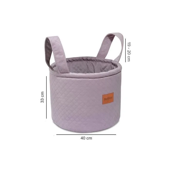 Bellochi Panier Rangement Enfant - Pliable et Universel Panier Rangement Jouet - Velours Doux - 33x40 cm Rose-3