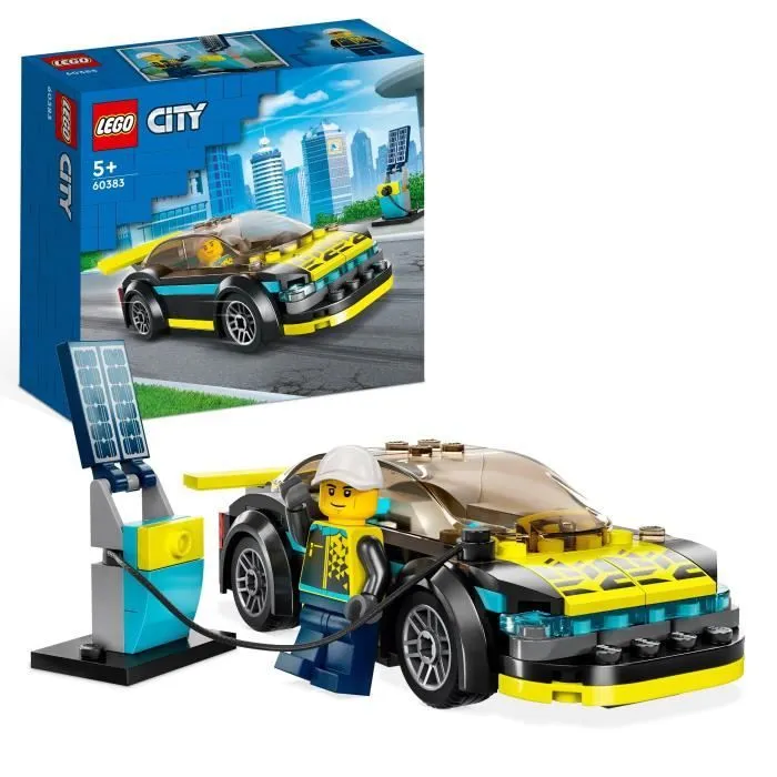 LEGO® City 60383 La Voiture de Sport Électrique, Jouet Enfants 5 Ans, Set de Voiture de Course-0