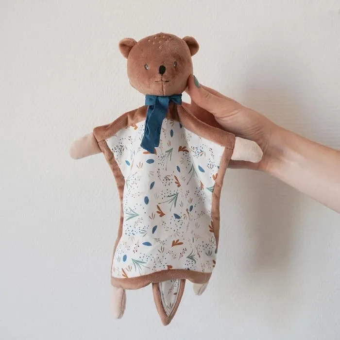 Peluche doudou - Loutre Bleu 29 cm-1