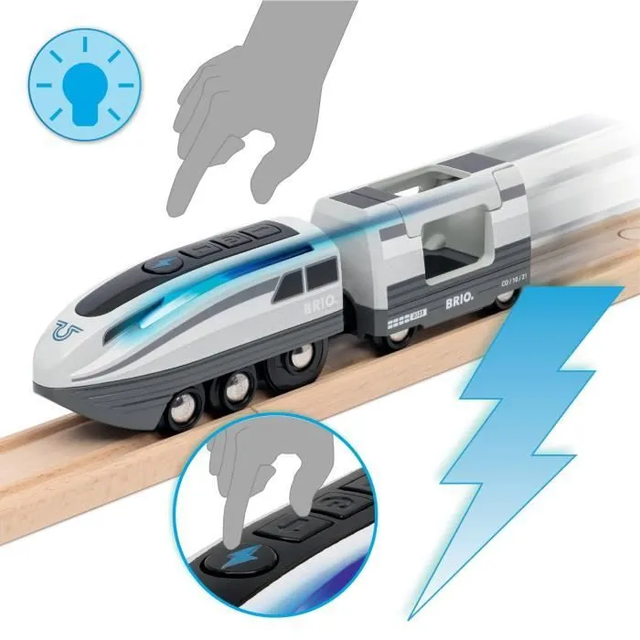 Brio - Train électrique Locomotive à piles Super Rapide-3