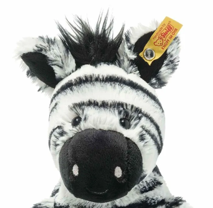 Peluche Steiff - 069109 - Zebra Soft Cuddly Friends zebre Zora, , Blanc/Noir, 30 cm-1