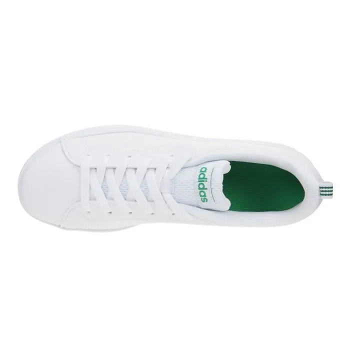 Baskets ADIDAS Vs Advantage Clean - Enfant - Blanc et vert - Cuir lisse - Lacets - Semelle en caoutchouc-1