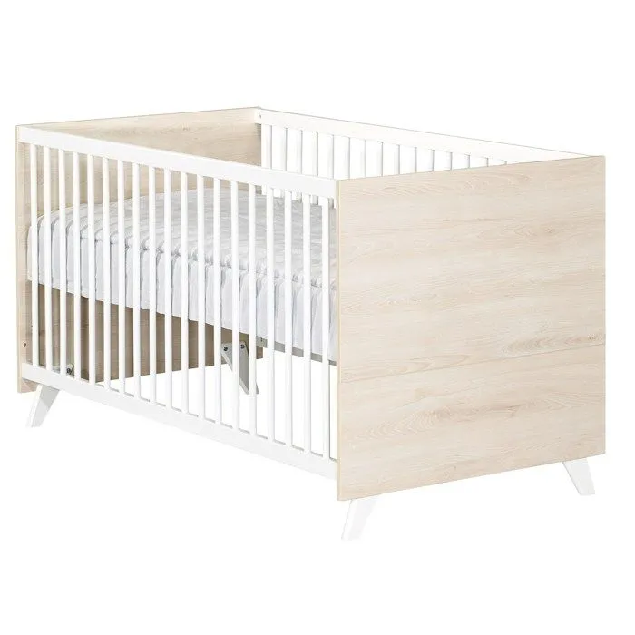 Lit bébé évolutif - 140x70cm - Babyprice Scandi naturel - En bois-2
