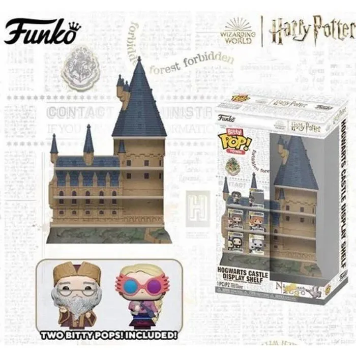 Display de figurines - Harry Potter - Château de Poudlard - 2 figurines exclusives - Pour enfants - Mixte-0