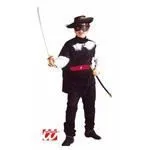 Déguisement bandit masqué 5/7 ans - WIDMANN - Veston, pantalon, cape, ceinture et masque - Noir - Enfant-1