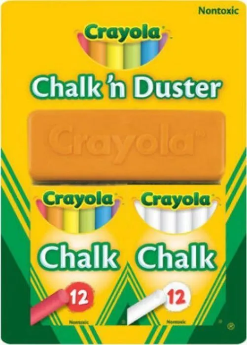 Crayon de couleur - craie grasse Maped *****Craie Crayola 2x12pcs couleur blanche+éponge 51-6009-0