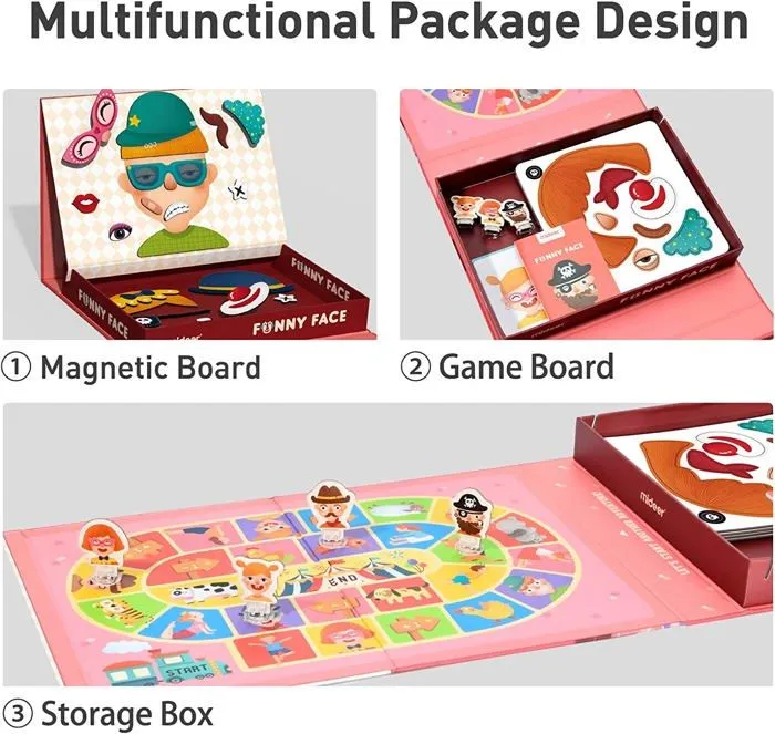 Mideer - Coffret magnétique Funny Face 56 pcs - TROUSSELIER-2