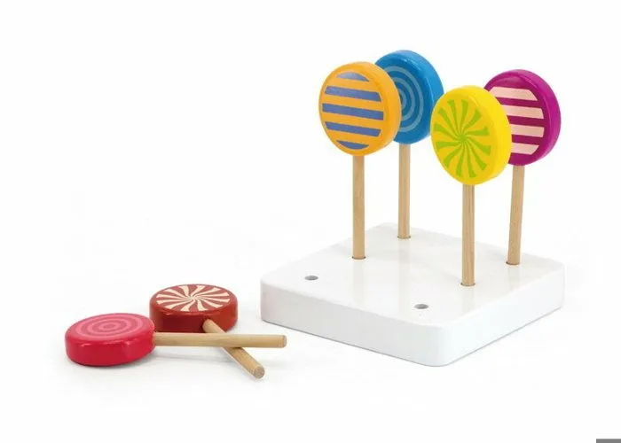 Jouet - VIGA - Lollipop 6pcs Set - 6 sucettes colorées - Écologique - Non toxique-1