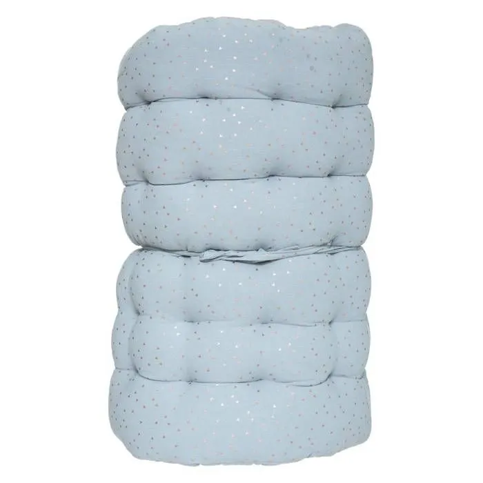 Matelas de sol enfant "Berlingot" - bleu 60x120 cm - Bleu gris - Atmosphera createur d'interieur-2