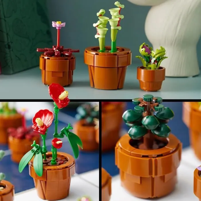 LEGO® Icons 10329 Les Plantes Miniatures, Collection Botanique 9 Plantes Artificielles avec des Fleurs, Décoration d'Intérieur-3