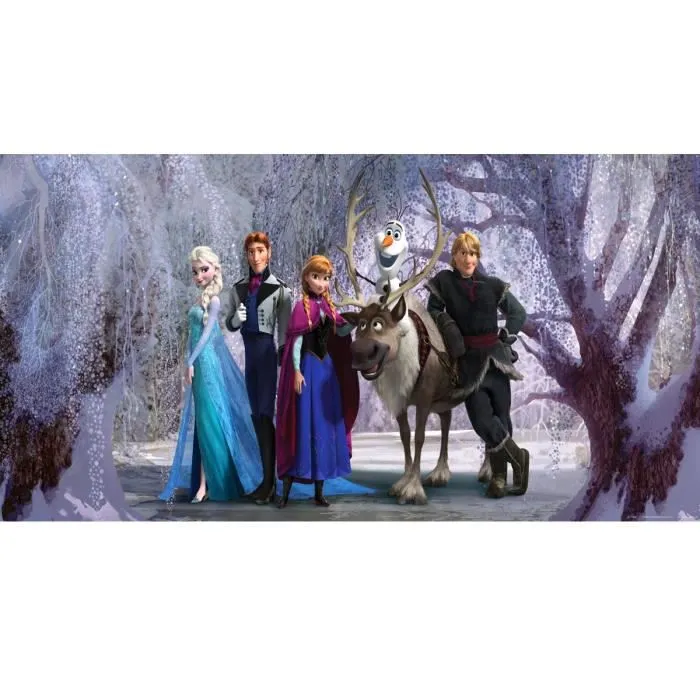 Poster La Reine des Neiges Disney Collection 100% licence Disney Frozen : Anna - Elsa - Sven - Olaf - Kristoff - Hans Donnez à votr-0
