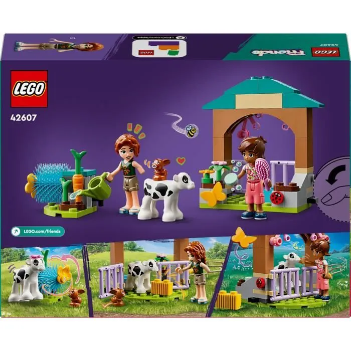 LEGO® 42607 Friends L’Étable du Veau d’Autumn, Jouet de Ferme avec Animaux pour Enfants, 2 Figurines, Figurine de Lapin-5