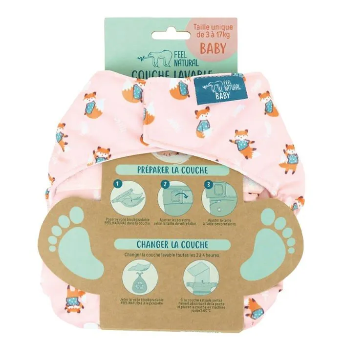 Feel natural - 860860 - Couche lavable et reutilisable Ophelie(Renard) - Baby-0