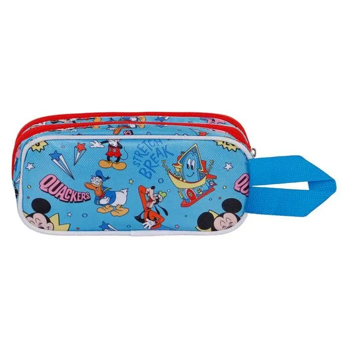 Trousse Double 3D - Disney Mickey Mouse House - Bleu - Taille Unique-3