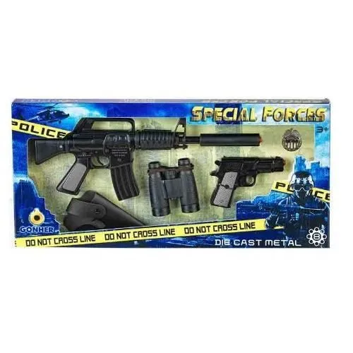 Jeu de tir - WDK PARTNER - A1402396 - Set police - Fusil + Pistolet - À partir de 4 ans-0