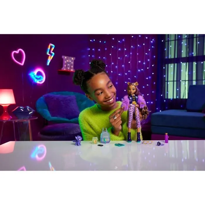 Monster High-Clawdeen Wolf-Poupée avec chien Crescent et accessoires HRP65-3
