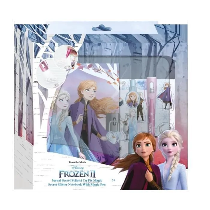 Frozen 2 - la reine des neiges 2 journal intime avec cadenas et ses clés + accessoires-1