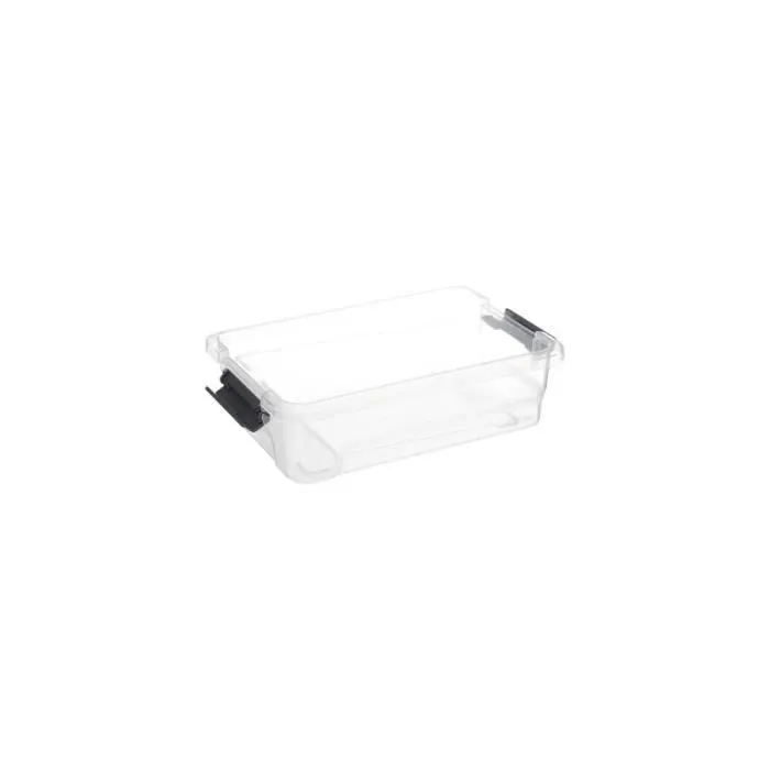 Boîte de rangement - SAMBA - 1,5 L - Transparent et bleu - Polypropylène-3