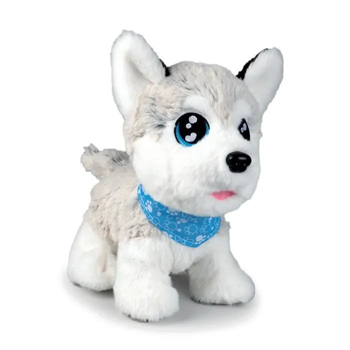 Peluche Chi Chi Love Husky interactif - 30cm - 12 commandes vocales - 60 sons différents - dès 4 ans-1