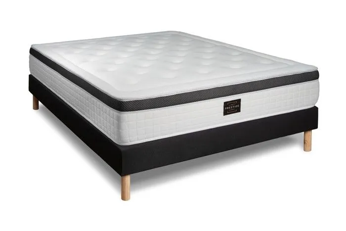 Pack Privilège 140x190 Mémoire de forme 5 zones sommier 140 x 190 cm Noir-2