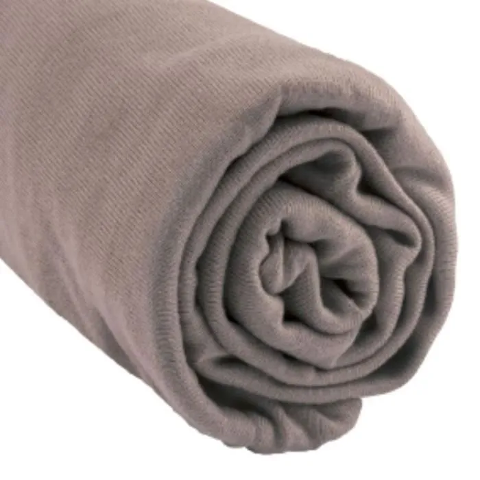 Drap housse viscose Bambou lit deux places 140x190 / 140x200 (Taupe)-0