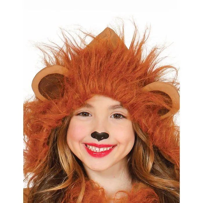 Déguisement Lion Enfant Leona - Marron - Taille 3-4 Ans - Robe avec Capuche et Fourrure-3