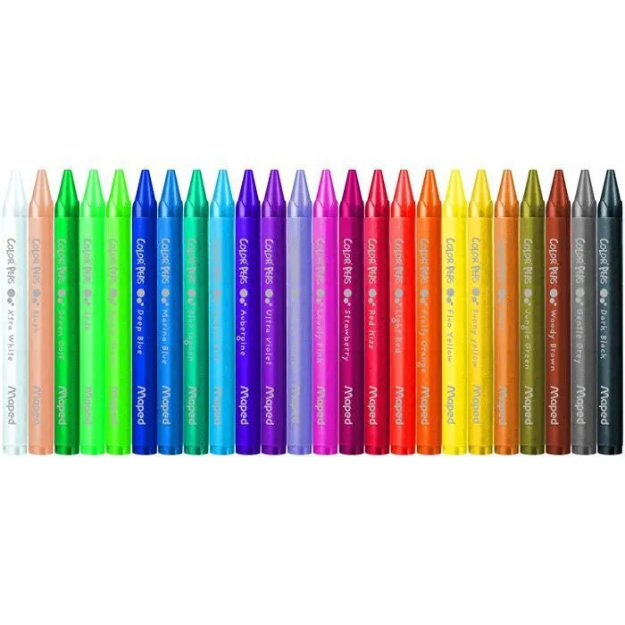Maped  Cire Crayons Color Peps Wax, 24 Étui en carton - 861013-1
