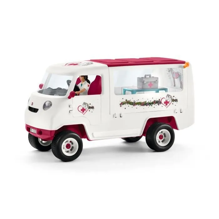 Vétérinaire Mobile, coffret de jeu avec 1 personnage, 1 Poulain Hanovrien schleich, Schleich 42439 Horse Club, Dès 5 ans-2