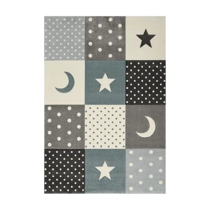 Tapis enfant - Pastel Kids - Bleu - 120x170 cm - Rectangle - Intérieur- THE CARPET-0