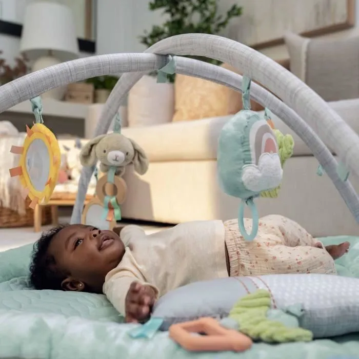 INGENUITY Tapis d'éveil au sol bébé Calm Spring Extra moelleux 6 jouets mutil sensoriels détachable-3