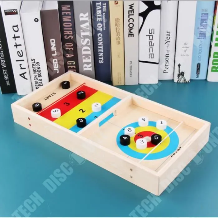 TD® Jeu de palets en bois de renard de glace avant et arrière jeu de société deux-en-un divertissement de loisirs pour adultes jouet-3