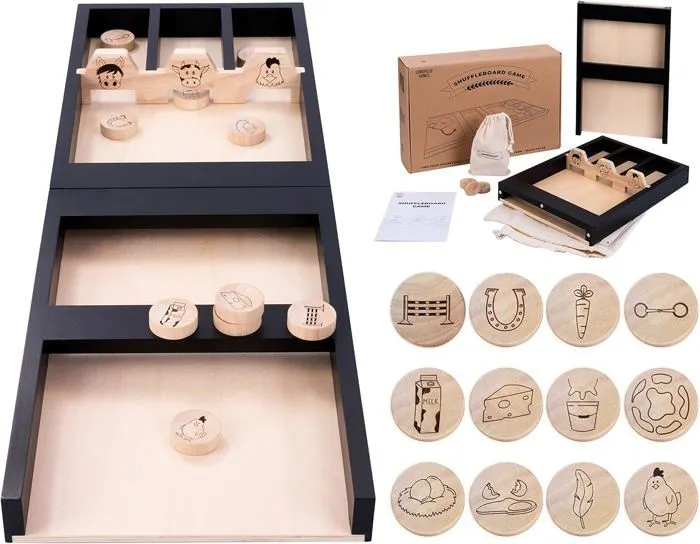 Jeu de palets LA Ferme spécial Enfants 4 Ans et + - ENGELHART - 80 cm - Bois - Jeu de société-0