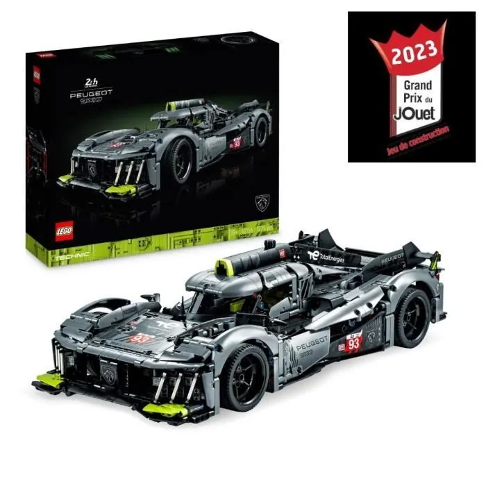 LEGO® Technic 42156 PEUGEOT 9X8 24H Le Mans Hybrid Hypercar, Maquette de Voiture de Course-0
