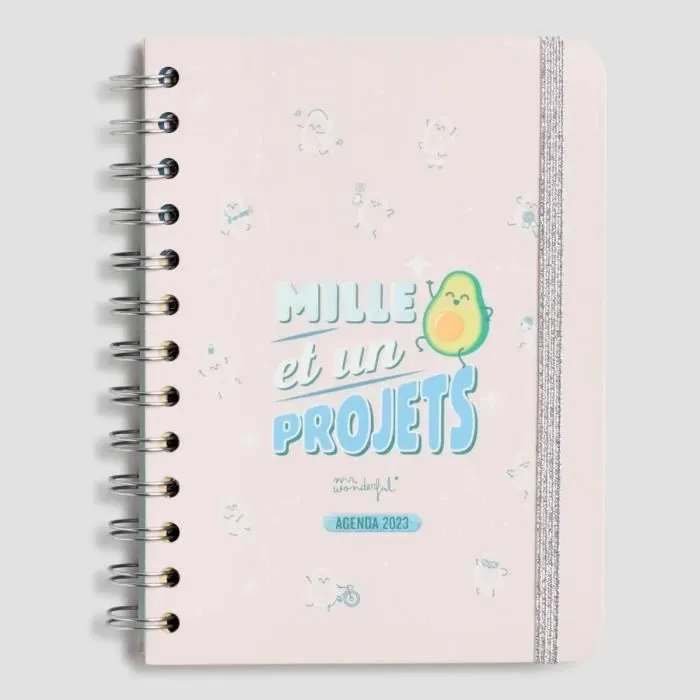 Agenda - Mr. Wonderful - 2023 - Petit format - Rose - Organisation hebdomadaire-0