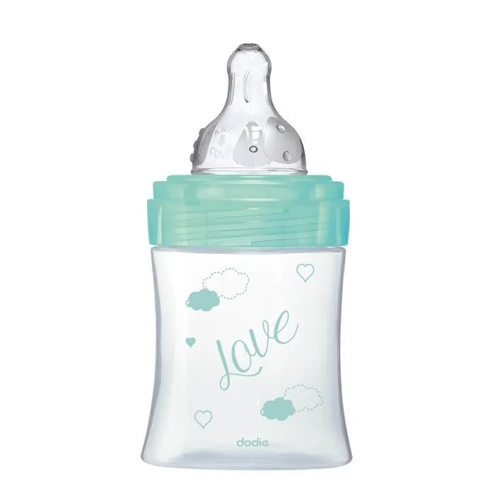 Dodie - Biberon Initiation+ Verre 150ml Vert Oiseaux-2
