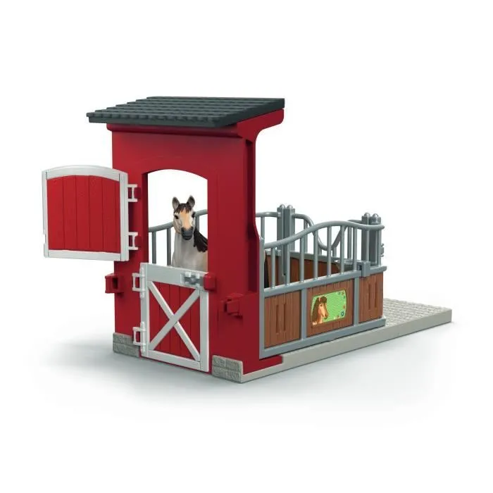Coffret Box avec Jument Mustang, Figurine réaliste, Taille 24 cm, SCHLEICH 42724 Farm World, Dès 4 ans-1