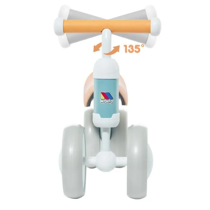Porteur My 1st Bike Bleu - M MOLTO - Vélo sans pédales pour bébé - 4 roues-2