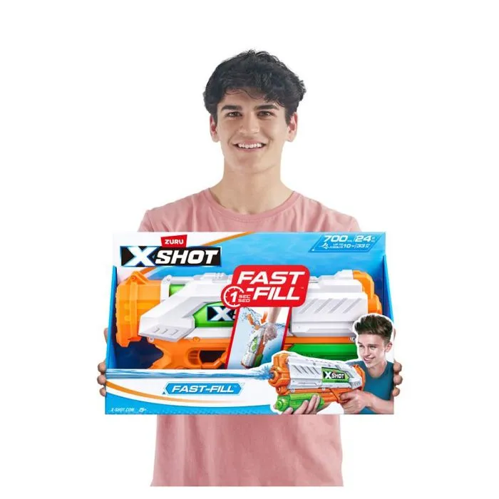 Pistolet à eau - ZURU - X-SHOT Medium Fast-Fill - Remplissage 1 seconde - Portée 9 m - Réservoir 700 ml-1