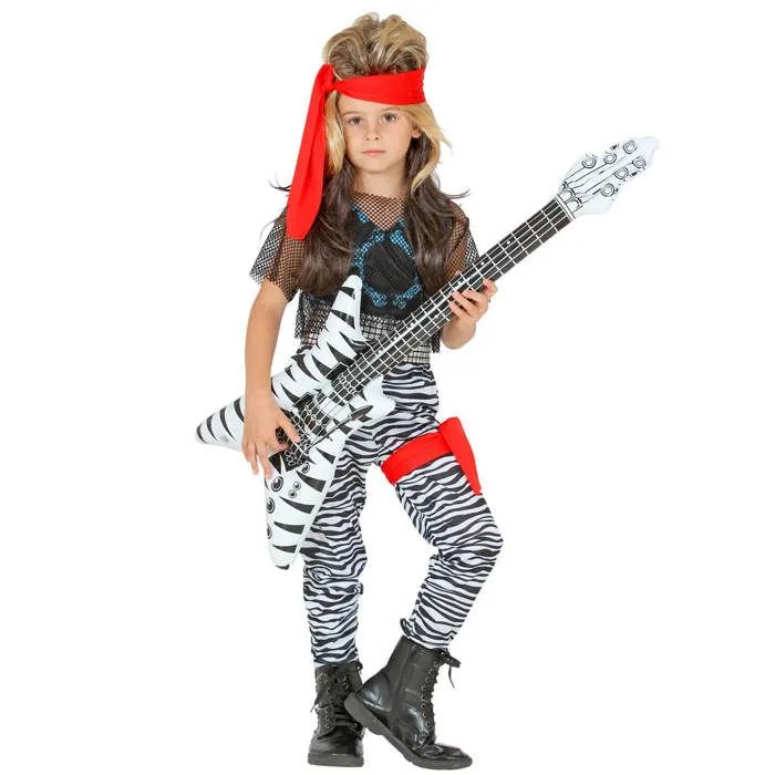 Déguisement Rockstar pour enfant - WIDMANN - Modèle 08289 - Débardeur en résille - Noir - Fille-3