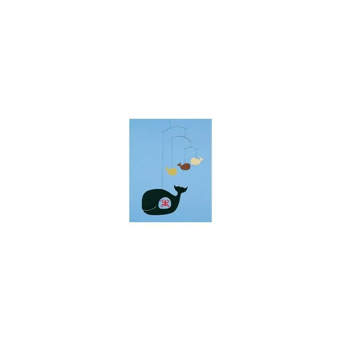 Mobile Jonas et la baleine - FLENSTED MOBILES - Mobile - Enfant - Marron - Jaune - 38x1x38cm-1