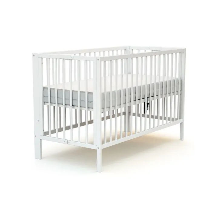 AT4 -  Lit bébé pliant ESSENTIEL en bois  Blanc - Taille unique-2