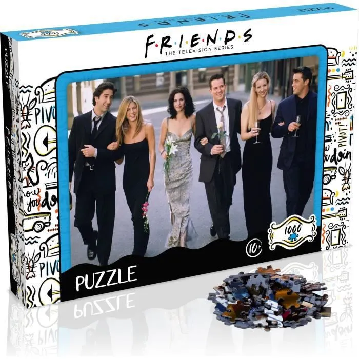 Puzzle FRIENDS Mariage 1000 pièces - WINNING MOVES - Scènes inoubliables - Pour enfants dès 14 ans-2