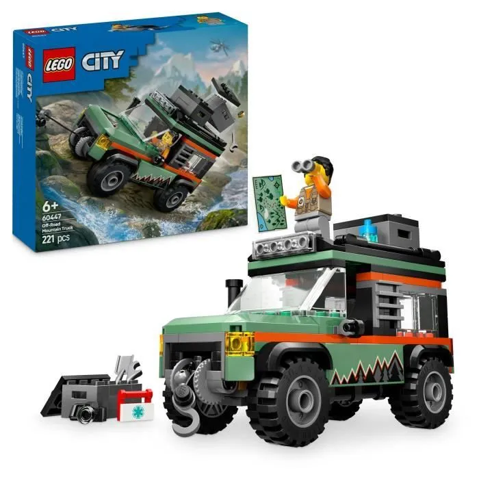 LEGO City 60447 Le camion 4x4 tout-terrain - Jeu de construction pour garçon dès 6 ans-0