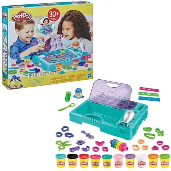 Play-Doh - Studio créatif avec plus de 30 outils et 10 pots de pâte à modeler - Les classiques-4