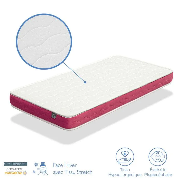 Matelas Bébé ADA 70X140 Epaisseur 10 CM - Noyau mousse perforée et Anti Bactérien-2