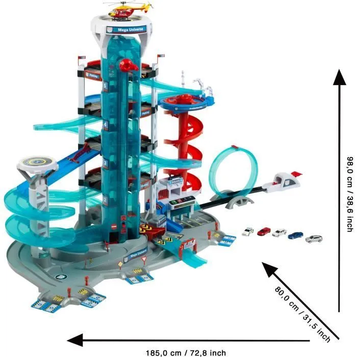 Jouet de garage - KLEIN - Garage Bosch Car Service "Mega Universe" - Comprend divers éléments de jeu et 5 véhicules.-2