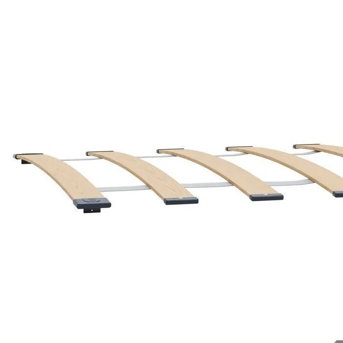 DUBI - Lit cabane pour enfant 80 x 160 cm blanc avec sommier et barrières-3