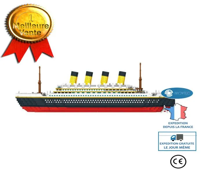 Maquette Titanic - INNOVTEC - 3800 pièces - Plastique - 40x7x28,5 cm - Mixte-0