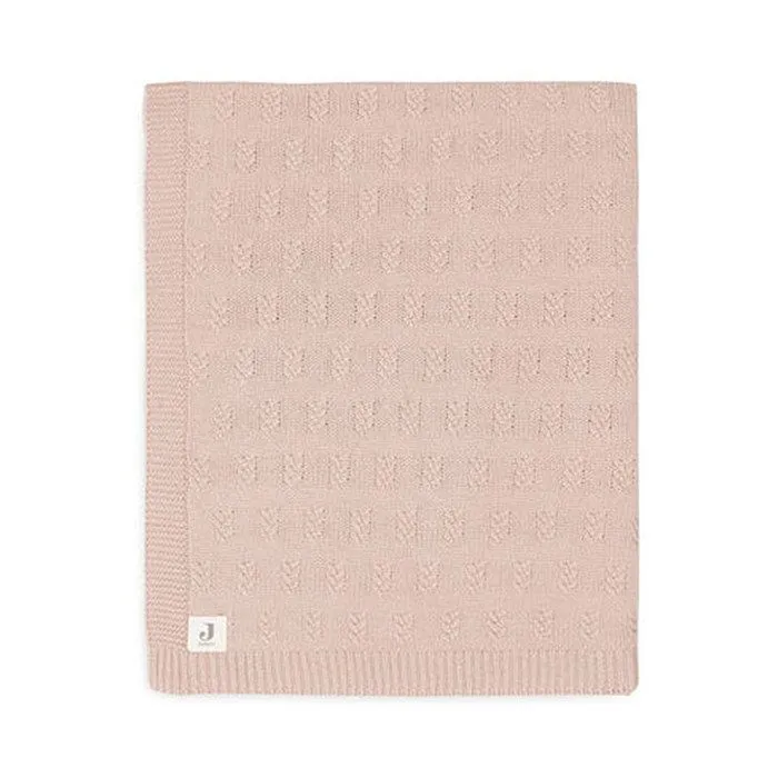 Couverture Berceau 75x100cm Grain knit Rose Sauvage-3